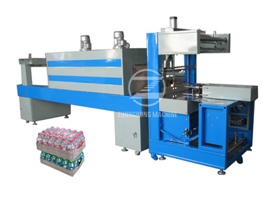 Semiautomatic hot film shrink wrapping machine